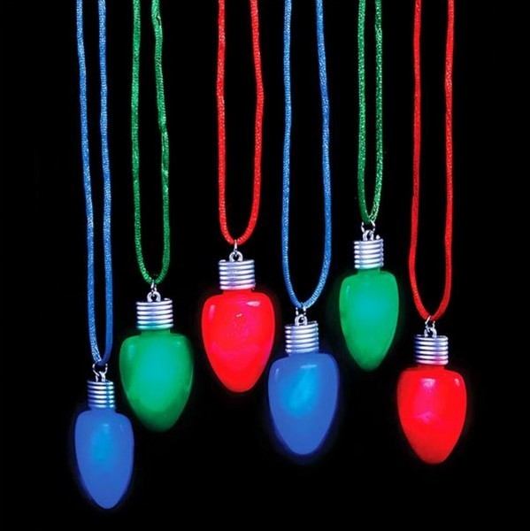 LED Light Up Christmas Bulb Necklace Party Favors... | eBay