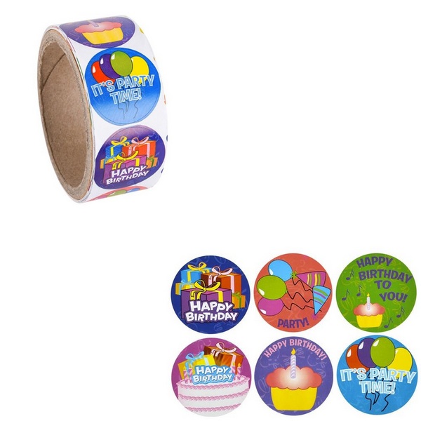 SR12523 Happy Birthday Roll Sticker