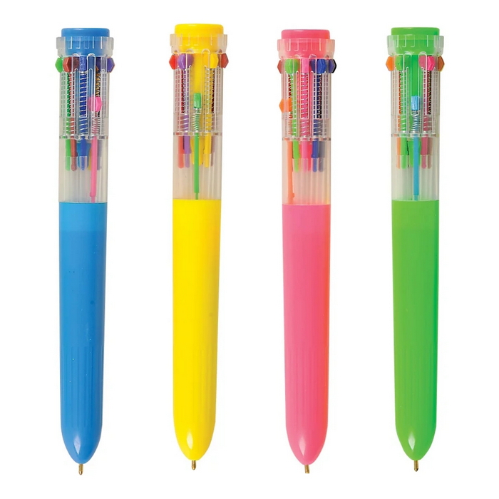 Ningbo Ten Color Retractable Pen - Retro Pen