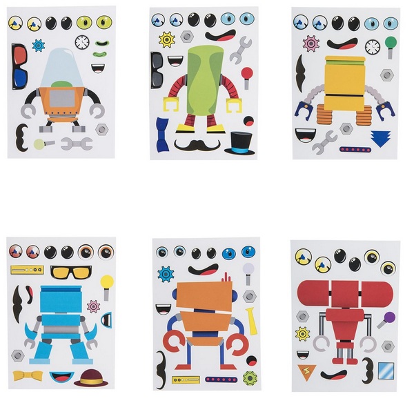 SR96469 Make A Robot Character Stickers