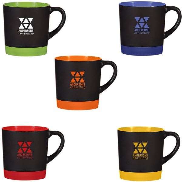 12 oz Two-Tone Coffee Mug w/ Custom Imprint