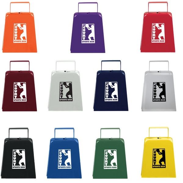 12 PC Personalized White Cowbells
