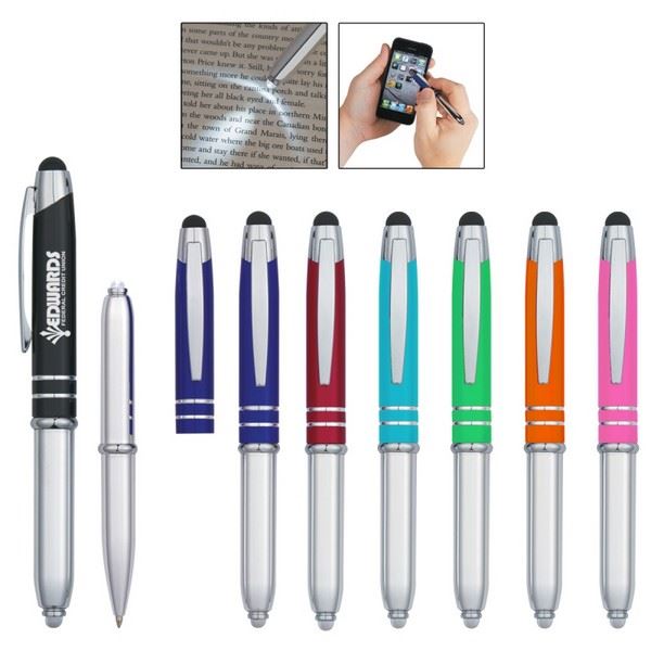 SH959 Ballpoint Stylus Pen With Light And Custom Imprint