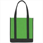 JH3331B Non-Woven Two-Tone Shopper Tote Bag