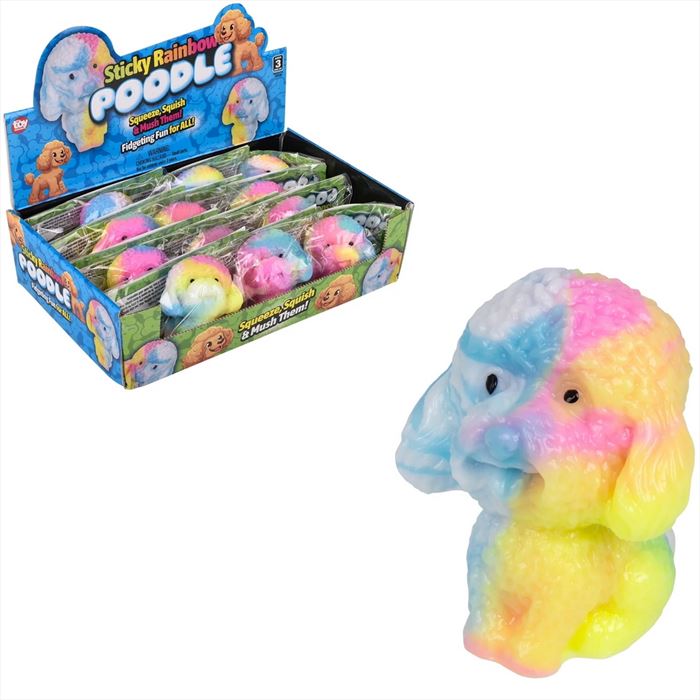 TR88515 Sticky Rainbow Poodle 2 3/4"