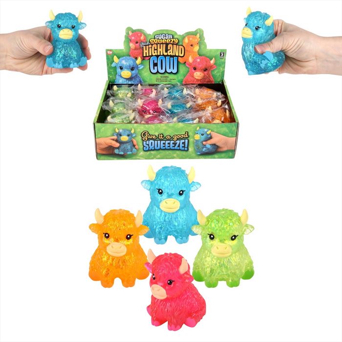 TR97128 Squeezy Glitter Sugar Highland Cow 3"