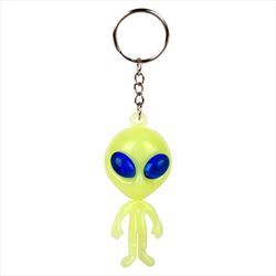 KR98620 Glow In The Dark Alien Keychain