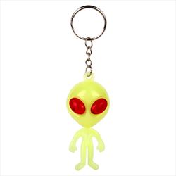 KR98620 Glow In The Dark Alien Keychain