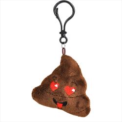 KR41896 Plush Emoticon Poop Keychain