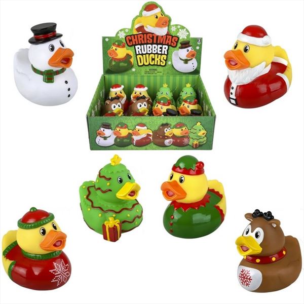 ZR58228 Christmas Rubber Duckies 3.5"