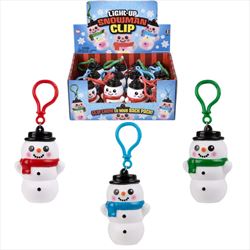 ZR74006 Light-Up Snowman Backpack Clip On 3