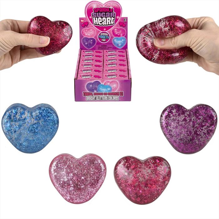ZR76505 Squeezy Sparkle Sugar Heart  2.5"