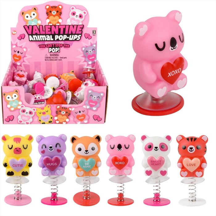 ZR86566 Valentine's Day Animal Pop-Ups  2 3/4"
