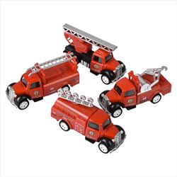 TR26929 Die Cast Pull Back Classic Fire Engine
