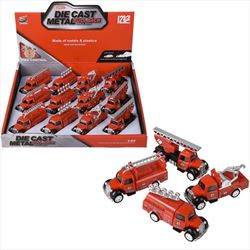 TR26929 Die Cast Pull Back Classic Fire Engine