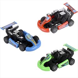 TR90433 Diecast Pull Back Go-Kart  3 1/2
