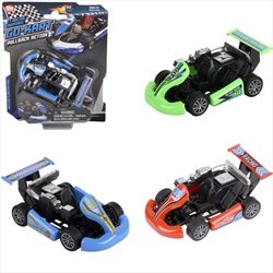 TR90433 Diecast Pull Back Go-Kart  3 1/2
